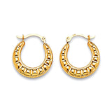 Scallop Hoop Earrings in 14K Gold