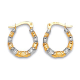 Scallop Hoop Earrings in 14K Gold