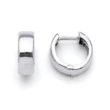 Huggie Earrings in 14K White Gold