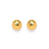 Gold Ball Stud Earrings in 14K Gold and Butterfly Backing
