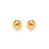 Gold Ball Stud Earrings in 14K Gold and Butterfly Backing