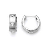 Huggie Earrings in 14K White Gold