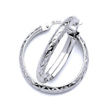 Hoop Earrings in 14K White Gold