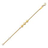 Kids Heart Charm Bracelet In 14K Gold