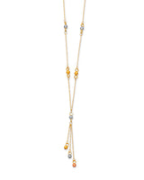Charm Necklace in 14K Tri-Color Gold