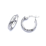Hoop Earrings in 14K White Gold