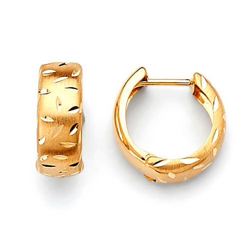 Huggie Earrings in 14K Gold