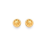 Gold Ball Stud Earrings in 14K Gold and Butterfly Backing