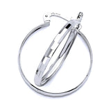 Hoop Earrings in 14K White Gold