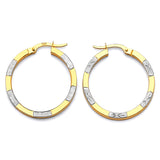 Hoop Earrings in 14K Two-Tone Gold