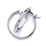 Hoop Earrings in 14K White Gold