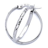 Hoop Earrings in 14K White Gold