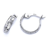 Hoop Earrings in 14K White Gold