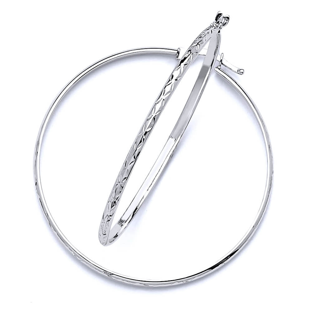 Hoop Earrings in 14K White Gold