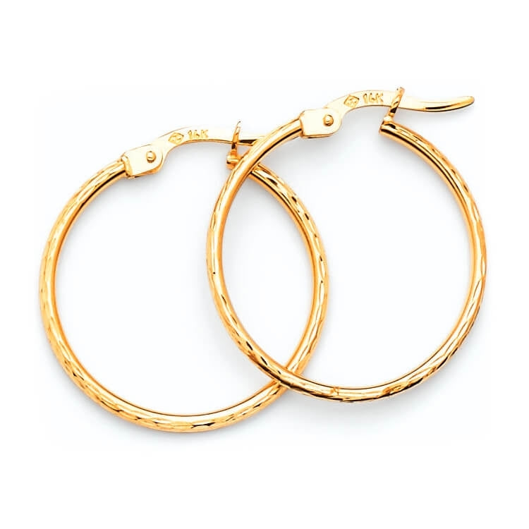 Hoop Earrings in 14K Gold