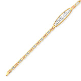 Valentino Quinceañera Bracelet In 14K Tri-Color Gold