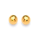 Gold Ball Stud Earrings in 14K Gold and Butterfly Backing