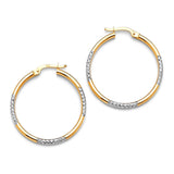 Hoop Earrings in 14K Two-Tone Gold