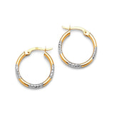 Hoop Earrings in 14K Two-Tone Gold