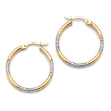 Hoop Earrings in 14K Two-Tone Gold