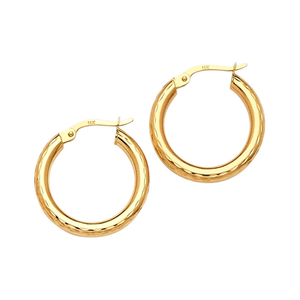 Hoop Earrings in 14K Gold