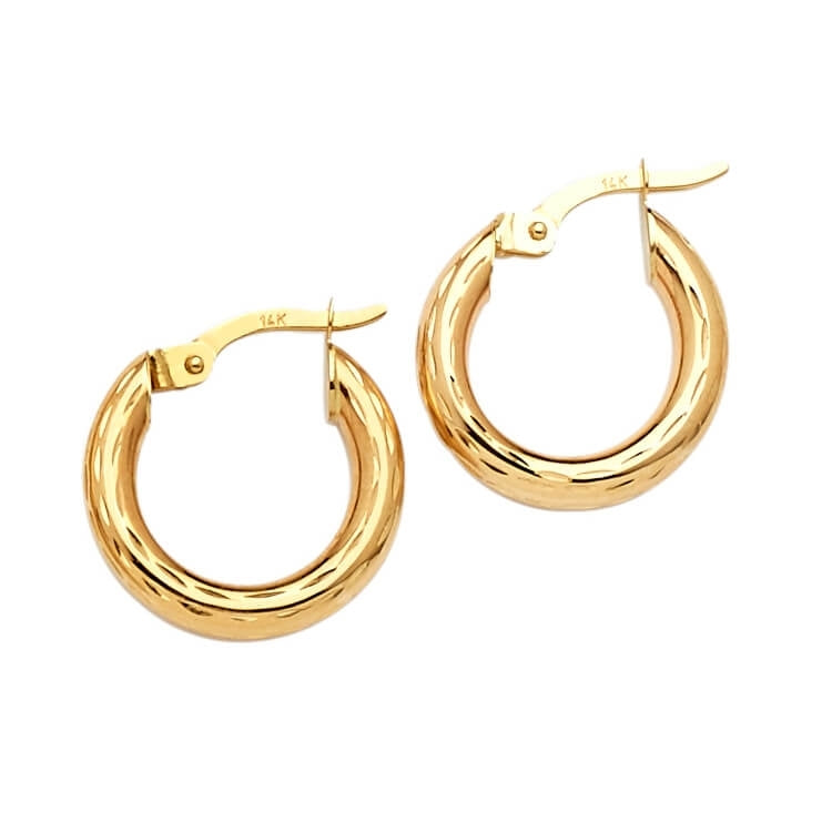 Hoop Earrings in 14K Gold