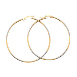 Hoop Earrings in 14K Two-Tone Gold