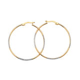 Hoop Earrings in 14K Two-Tone Gold