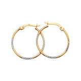 Hoop Earrings in 14K Two-Tone Gold