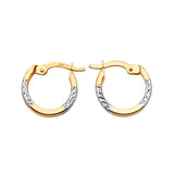 Hoop Earrings in 14K Two-Tone Gold