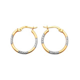 Hoop Earrings in 14K Two-Tone Gold
