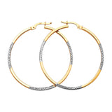 Hoop Earrings in 14K Two-Tone Gold