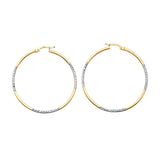 Hoop Earrings in 14K Two-Tone Gold