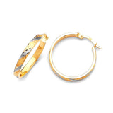 Hoop Earrings in 14K Two-Tone Gold