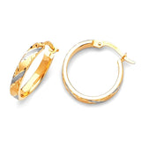 Hoop Earrings in 14K Two-Tone Gold