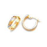 Hoop Earrings in 14K Two-Tone Gold