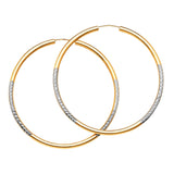 Hoop Earrings in 14K Two-Tone Gold