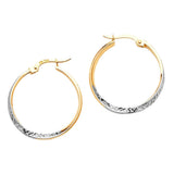Hoop Earrings in 14K Two-Tone Gold