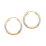 Hoop Earrings in 14K Two-Tone Gold