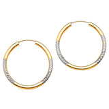 Hoop Earrings in 14K Two-Tone Gold