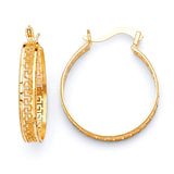 Bangle Hoop Earrings in 14K Gold