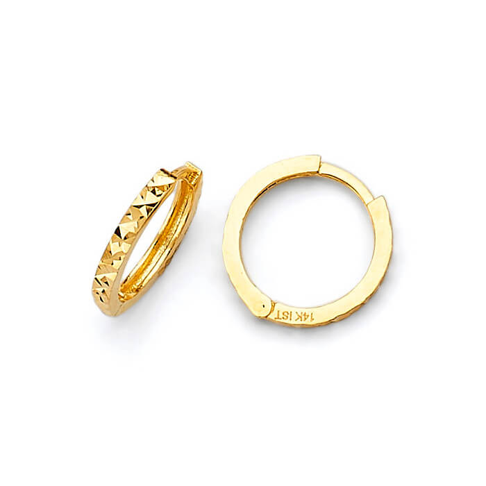 Huggie Earrings in 14K Gold