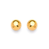 Gold Ball Stud Earrings in 14K Gold and Butterfly Backing