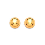 Gold Ball Stud Earrings in 14K Gold and Butterfly Backing