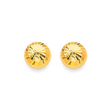 Gold Ball Stud Earrings in 14K Gold and Butterfly Backing