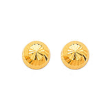 Gold Ball Stud Earrings in 14K Gold and Butterfly Backing