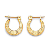 Scallop Hoop Earrings in 14K Gold