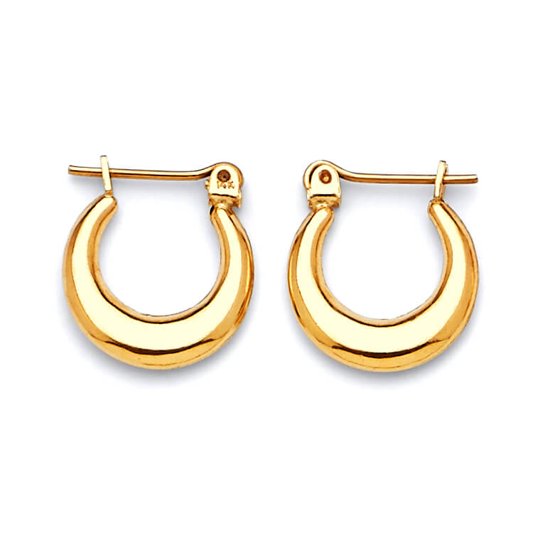Scallop Hoop Earrings in 14K Gold