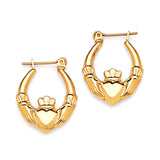 Tiara Scallop Hoop Earrings in 14K Gold