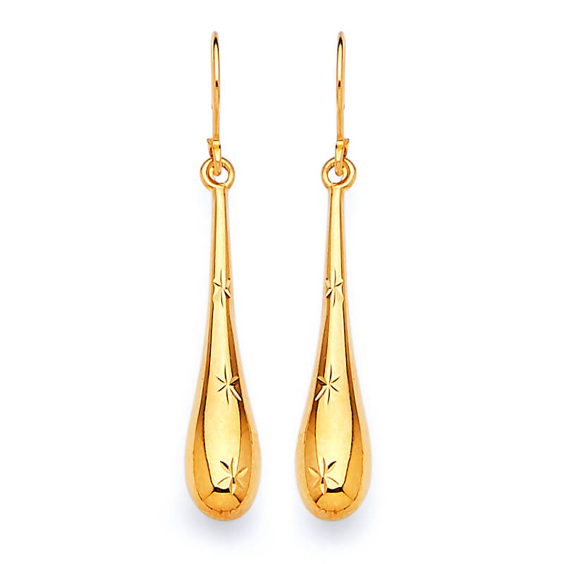 Teardrop Earrings in 14K Gold